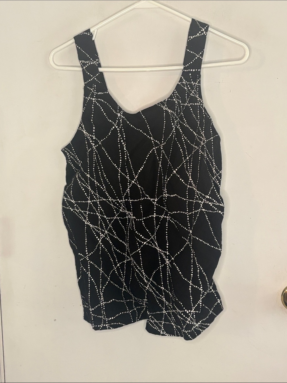 Habitat black tank top white abstract dot print Size Medium